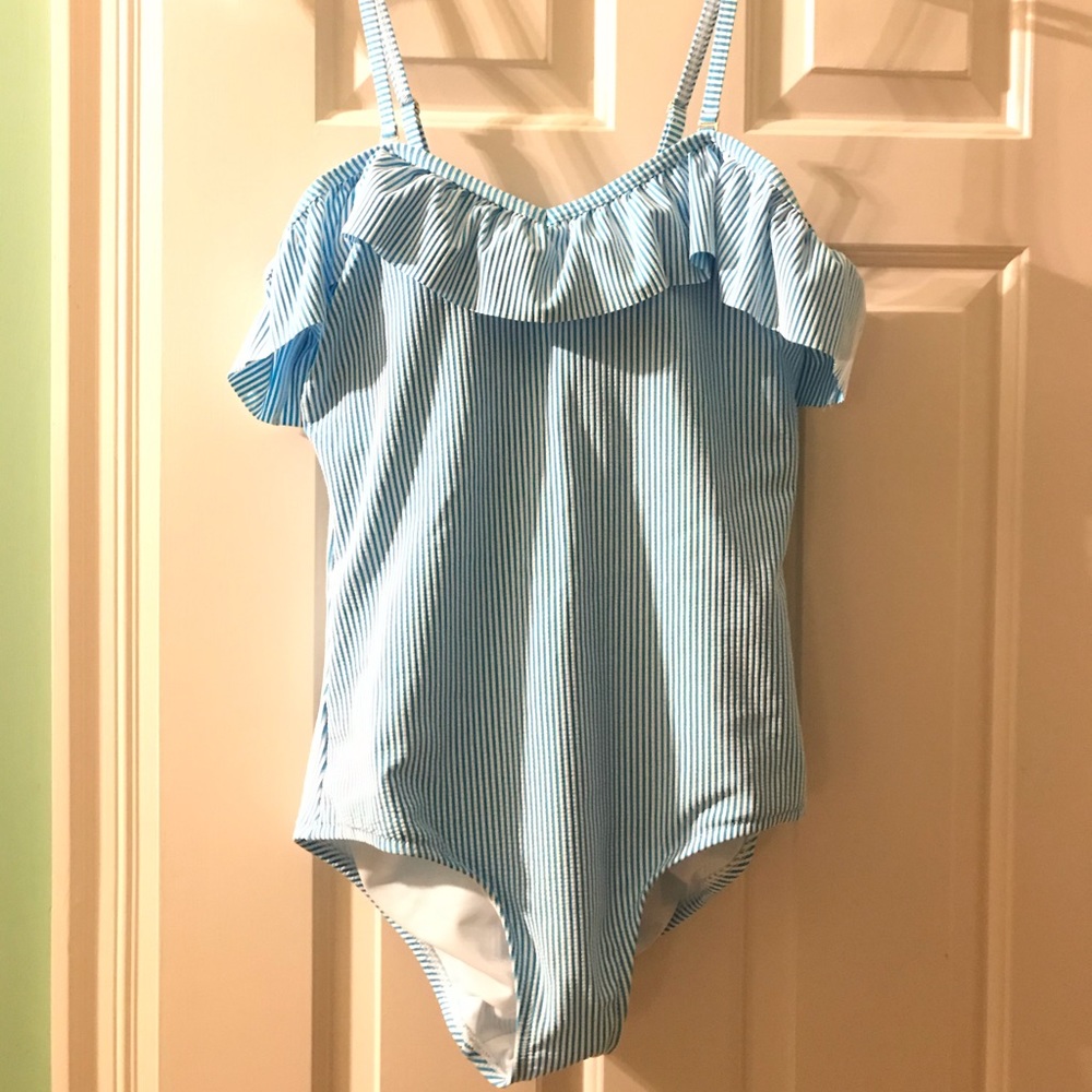 Lands End Ruffle Swimsuit NWT